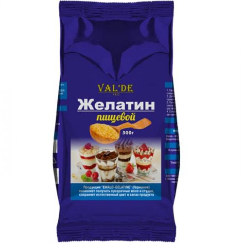 Желатин гранулированный 180 bloom VAL'DE, 100г.