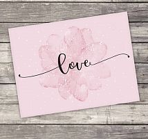 Открытка комплимент "Love", 8*6см